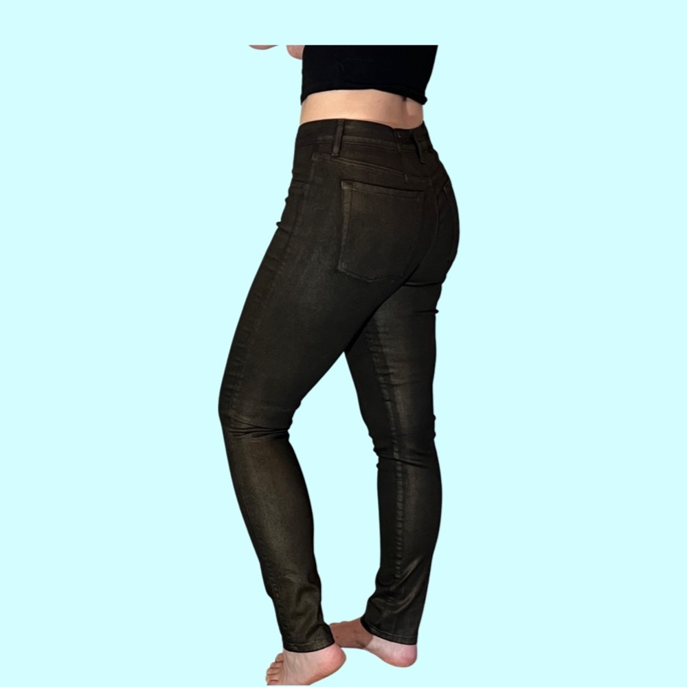 Viscaino Gold/Black Metallic Skinny Jeans- Size 30